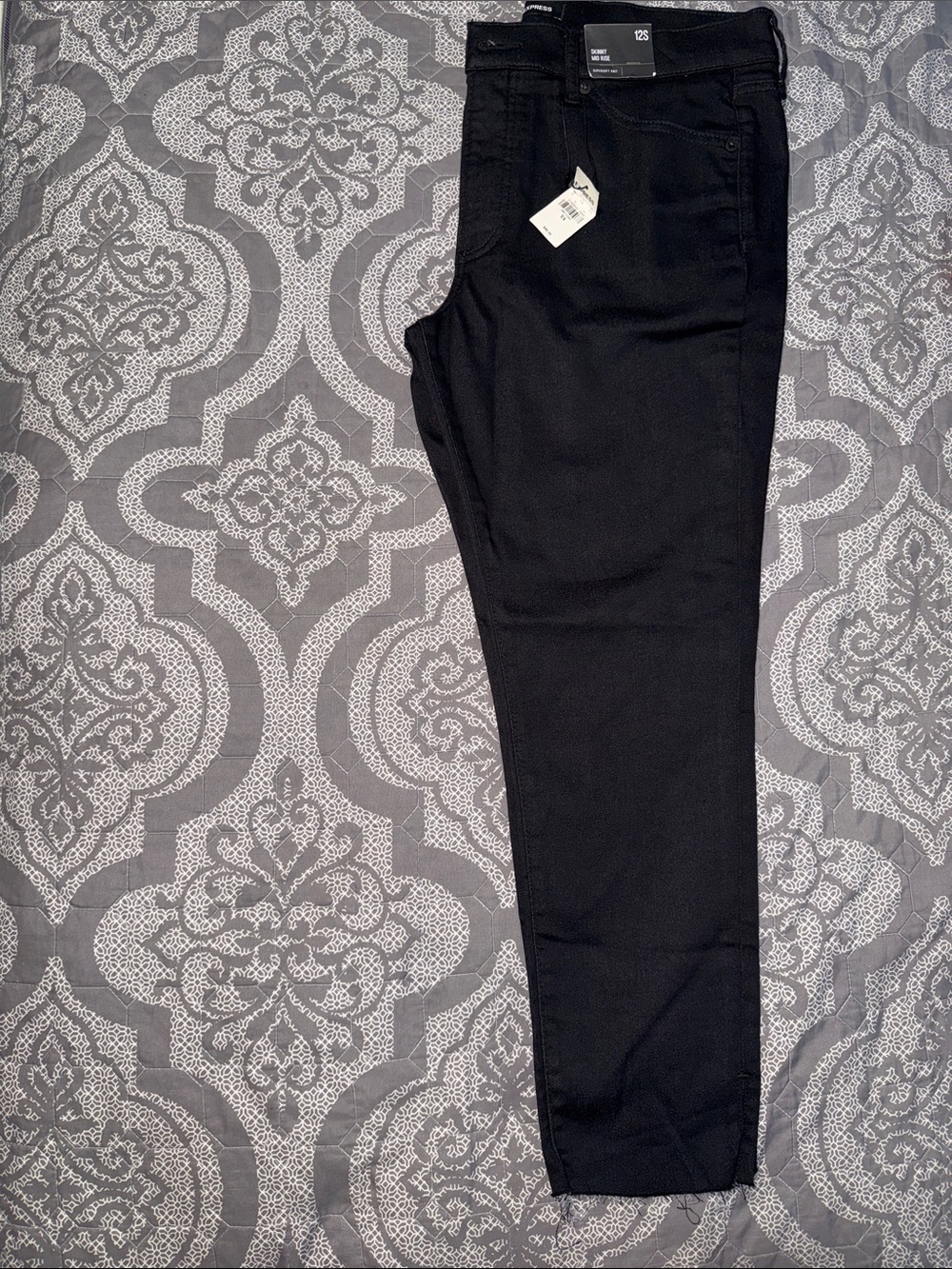 Express Black Skinny Mid Rise Jeans